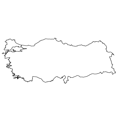 トルコ共和国無料フリーイラスト｜無地(白)